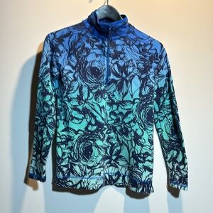 T by Talbots 1/2 Zip Long Sleeve Mock Neck Pullover Activewear Top Size XS